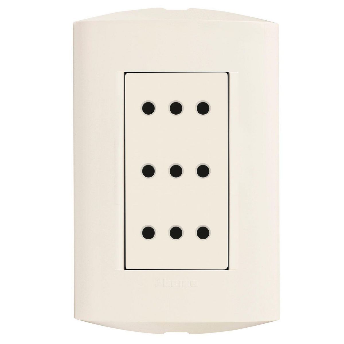 BTICINO - Tomacorriente Triple 3 Puntos Modus Style Marfil