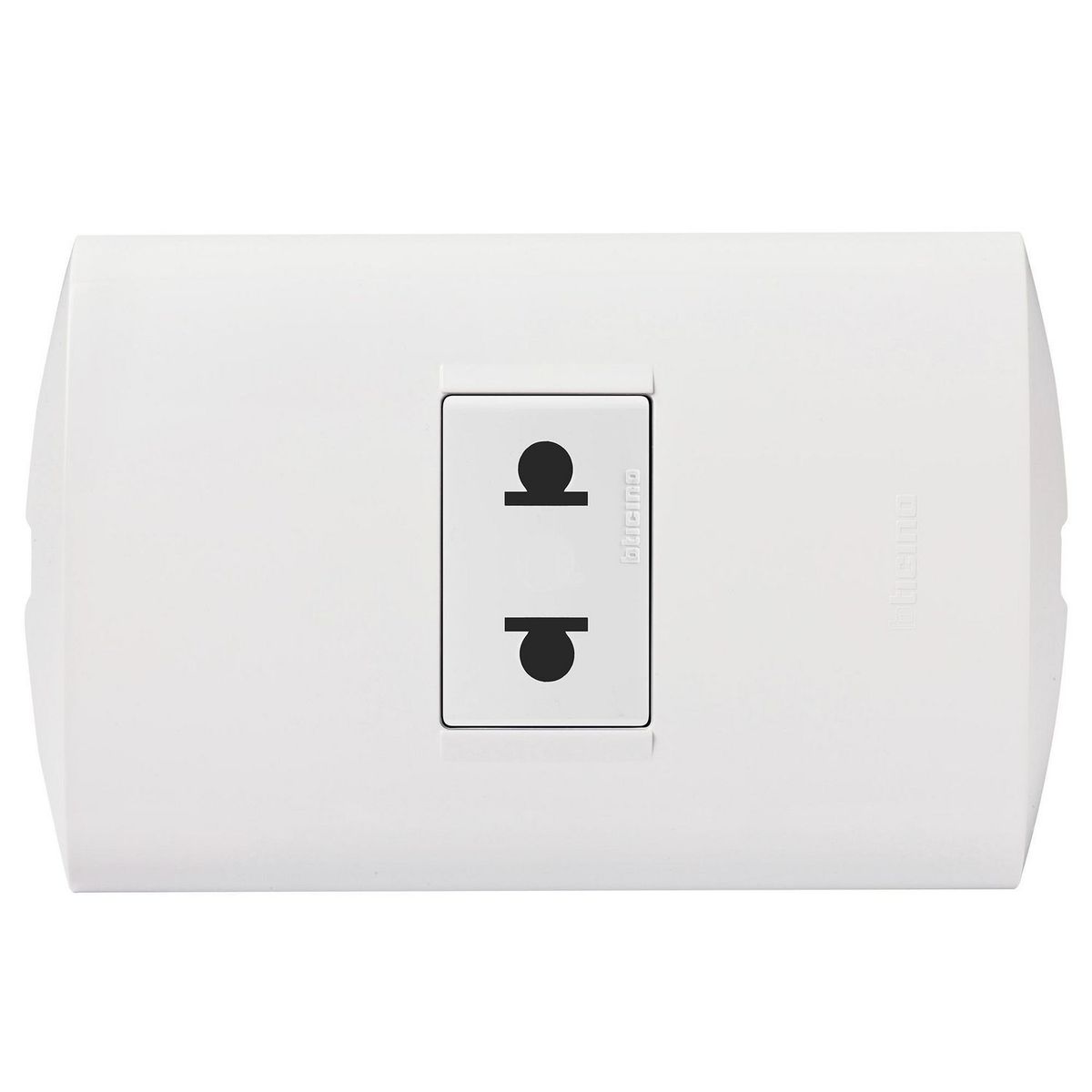 BTICINO - Tomacorriente Simple Universal Modus Style Blanco
