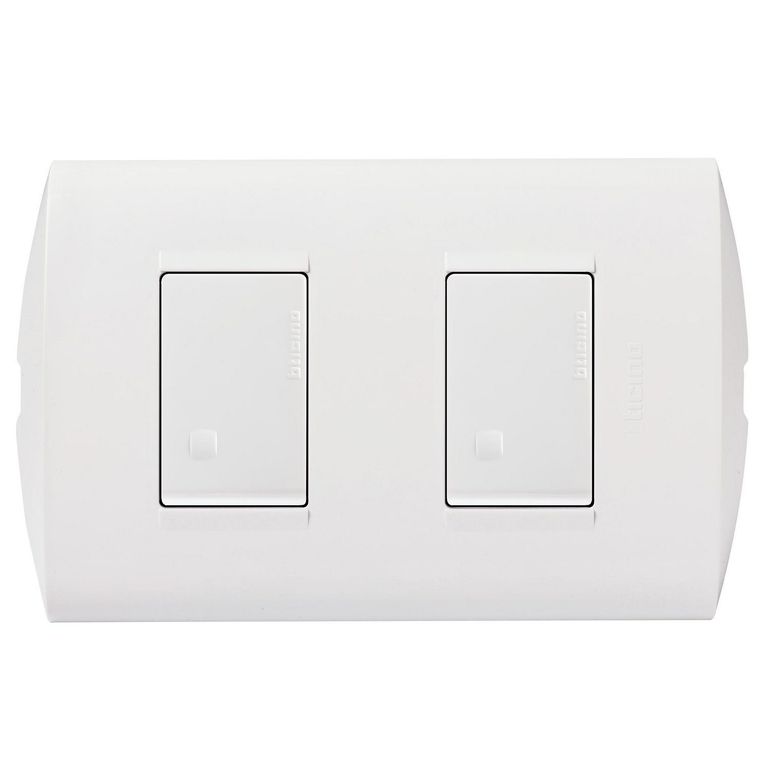 Interruptor Doble Bticino Modus Style Blanco | Sodimac Falabella