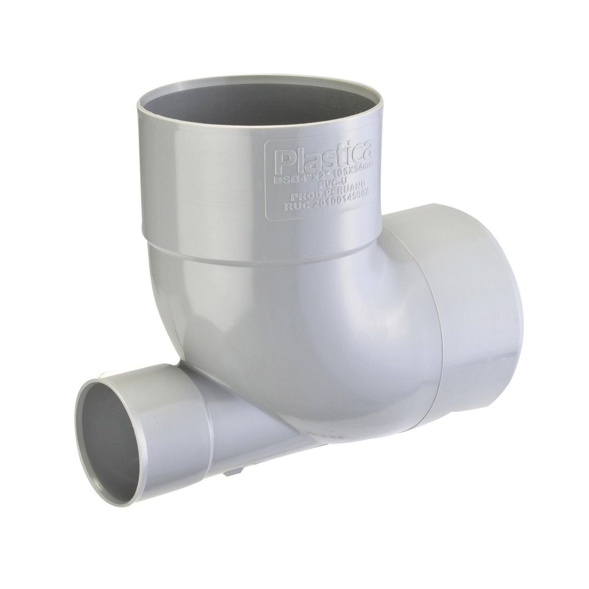 PLASTICA - Codo Ventilación Reducción 4"x2"  simple presión Plastica