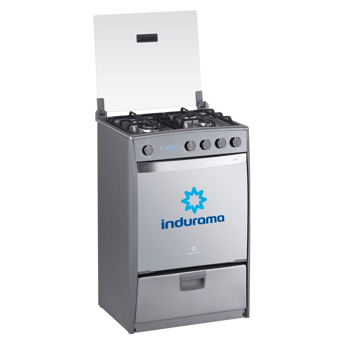 INDURAMA - Cocina Indurama a Gas 4 Hornillas Ibiza Quarzo Croma