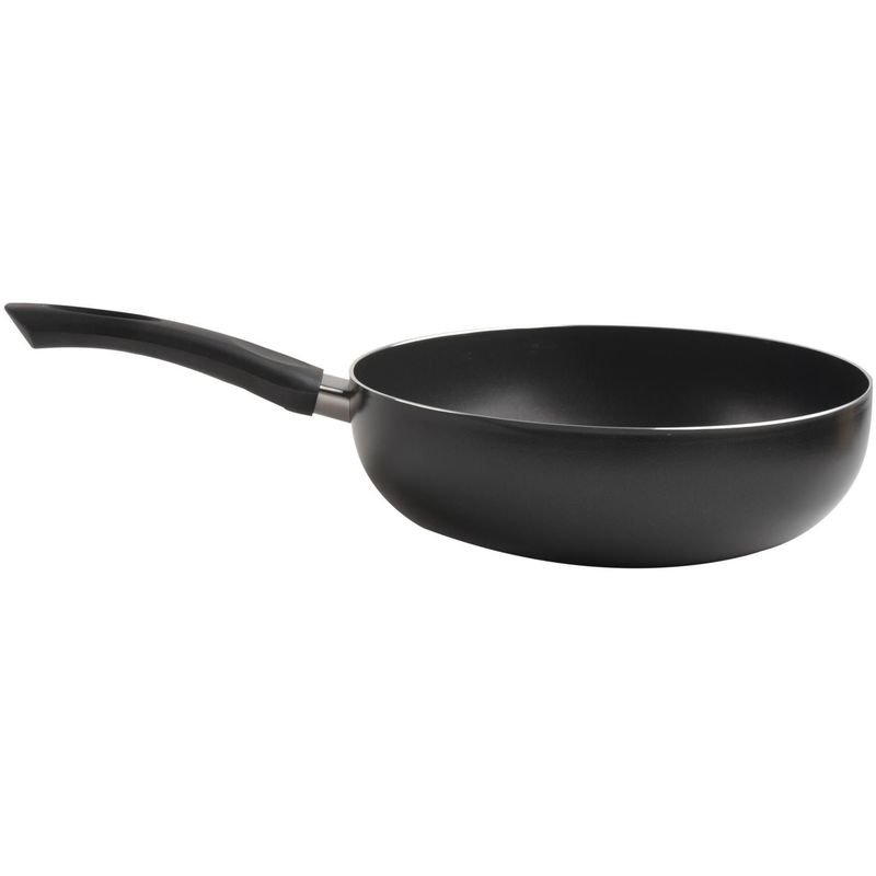CASA BONITA - Wok Antiadherente 28 Acero Inoxidable Negro