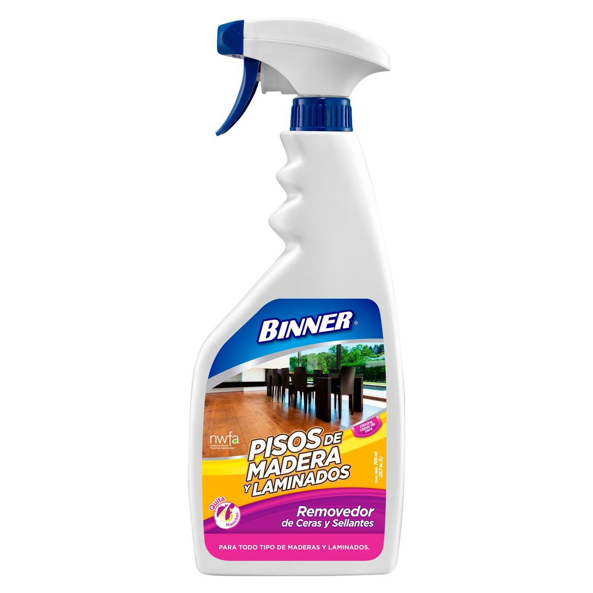 BINNER - Removedor Ceras - Pisos Madera - Laminados 700ml