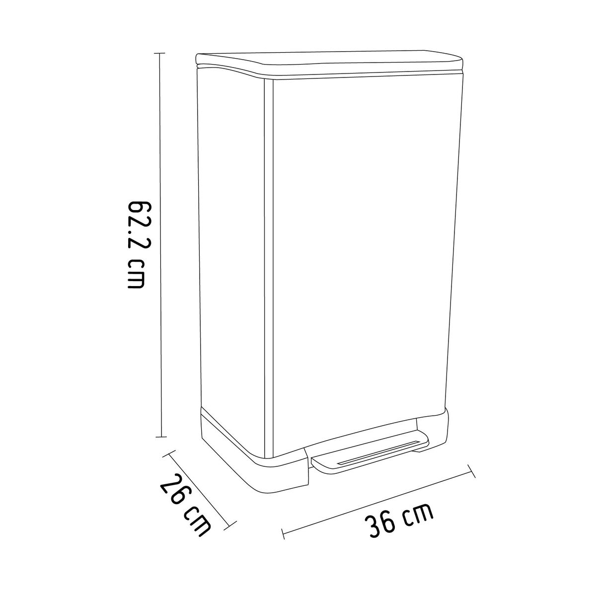 EKO - Basurero de acero Inoxidable 30 L