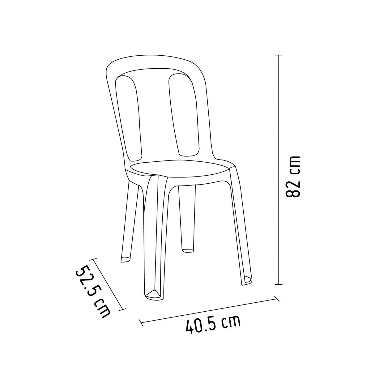POLINPLAST - Silla de Plástico Ducati Blanca