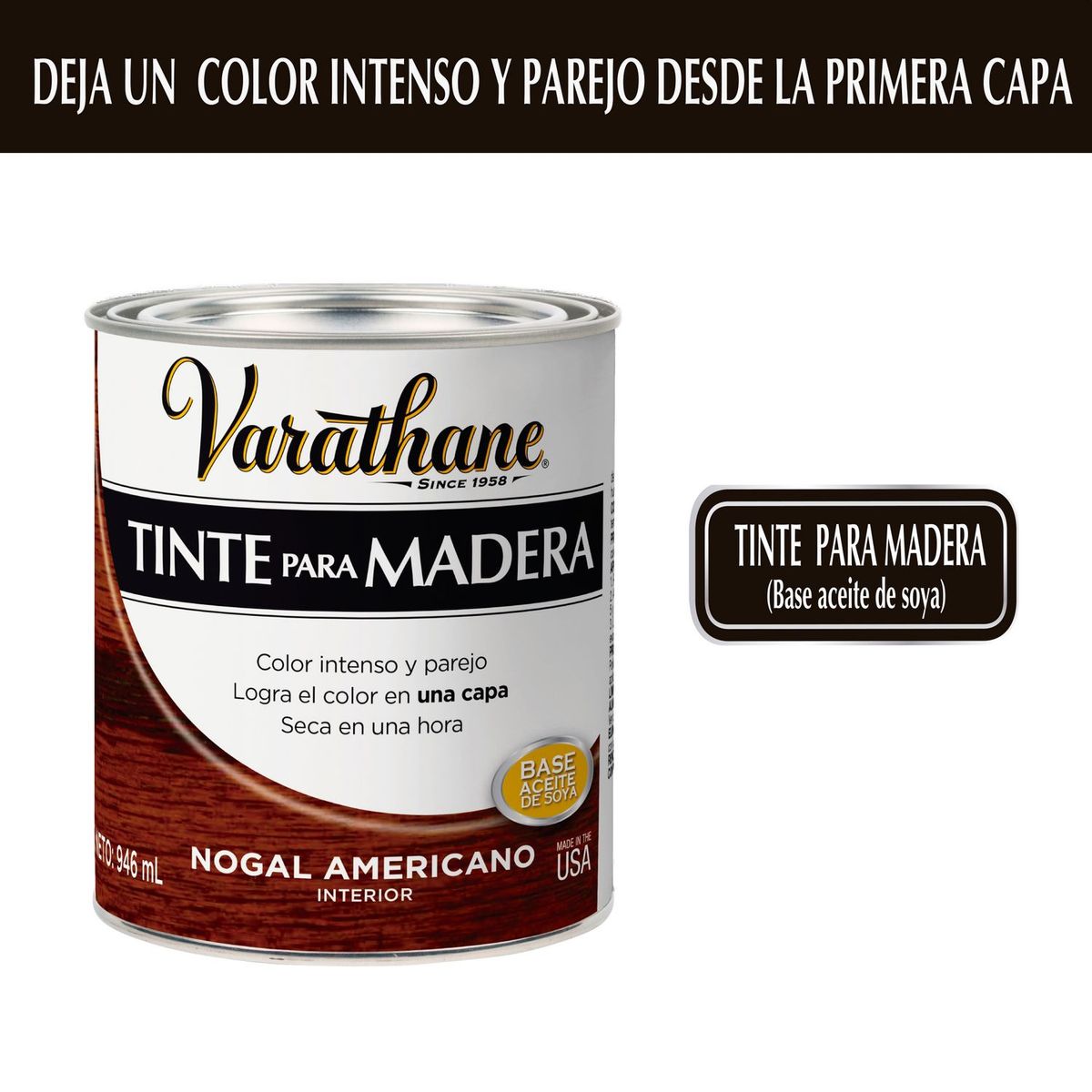 VARATHANE - Tinte para Madera Varathane Nogal Americano 0,946L