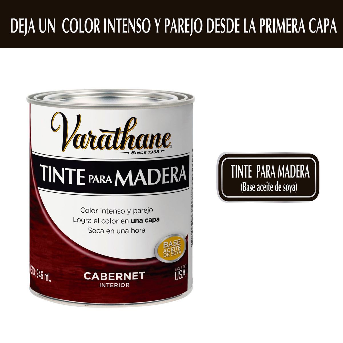 VARATHANE - Tinte para Madera Varathane Cabernet 0,946L