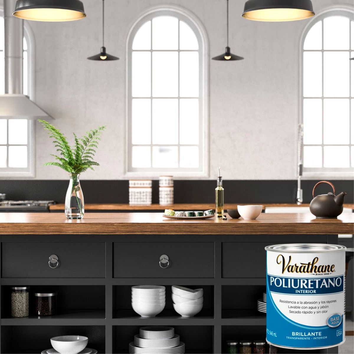 RUST OLEUM - Poliuretano para madera de interior Varathane Brillante 0,946L