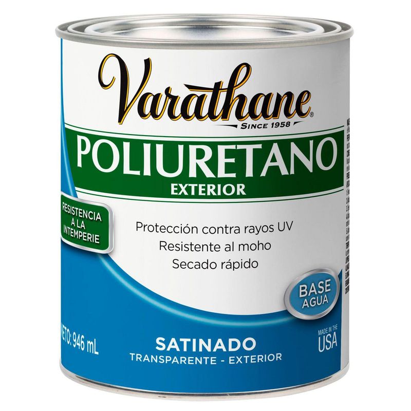 VARATHANE - Pintura para madera exterior Satinado Varathane 0,946L