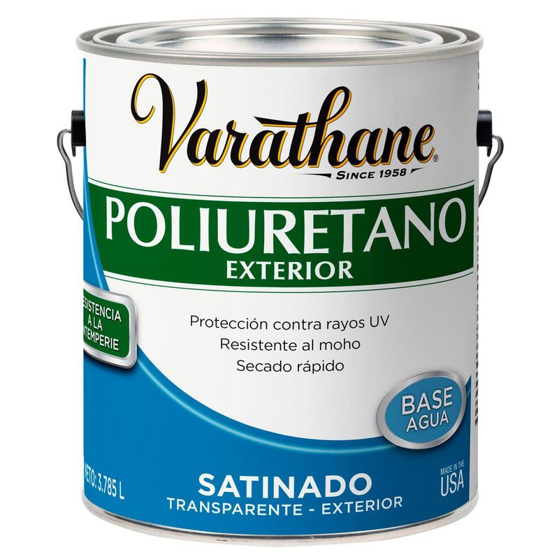 VARATHANE - Pintura para madera exterior Satinado Varathane 3,785L