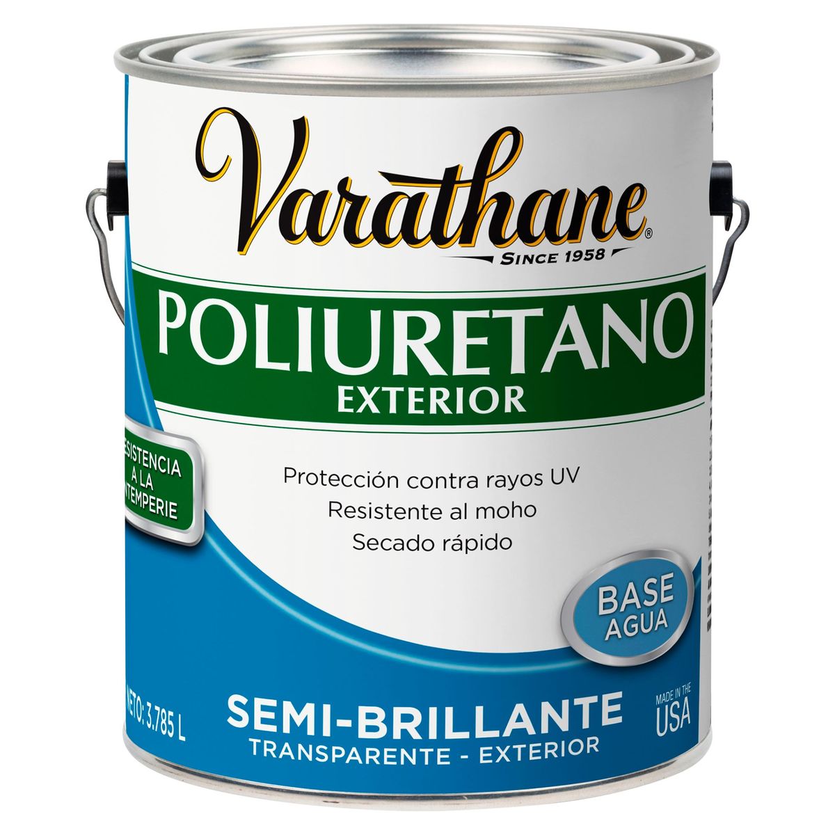 VARATHANE - Poliuretano para madera de exterior Varathane Semi Brillante 3,785L