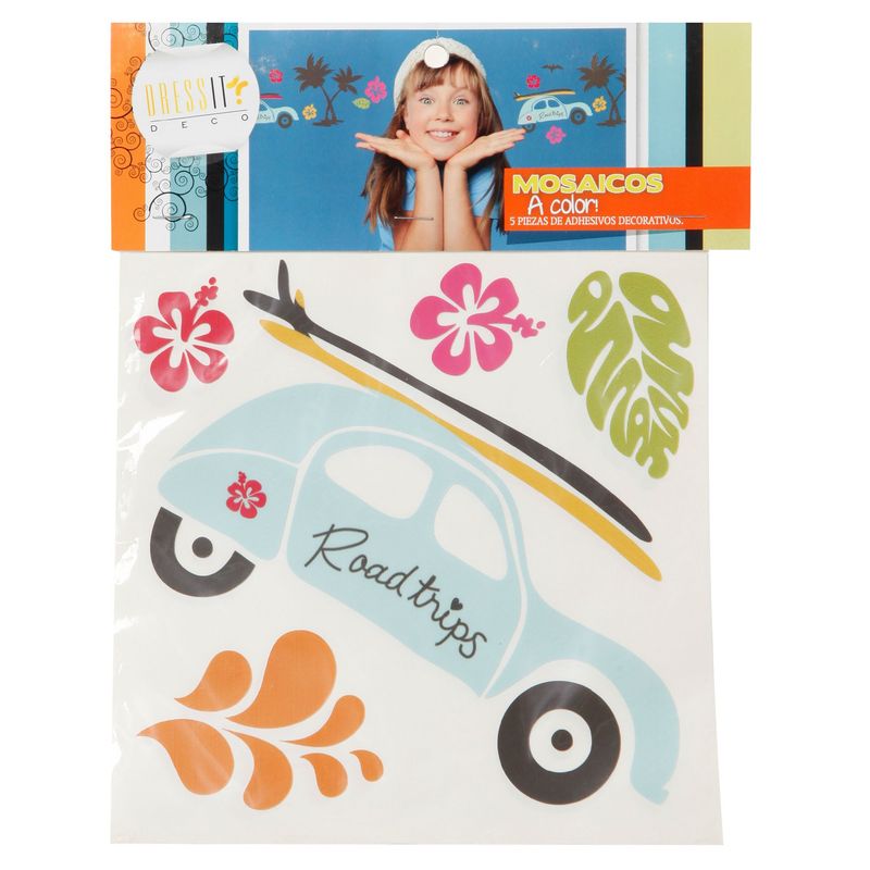 DRESSIT - Mosaico Adhesivo Surf Girls 20x20cm x5 piezas
