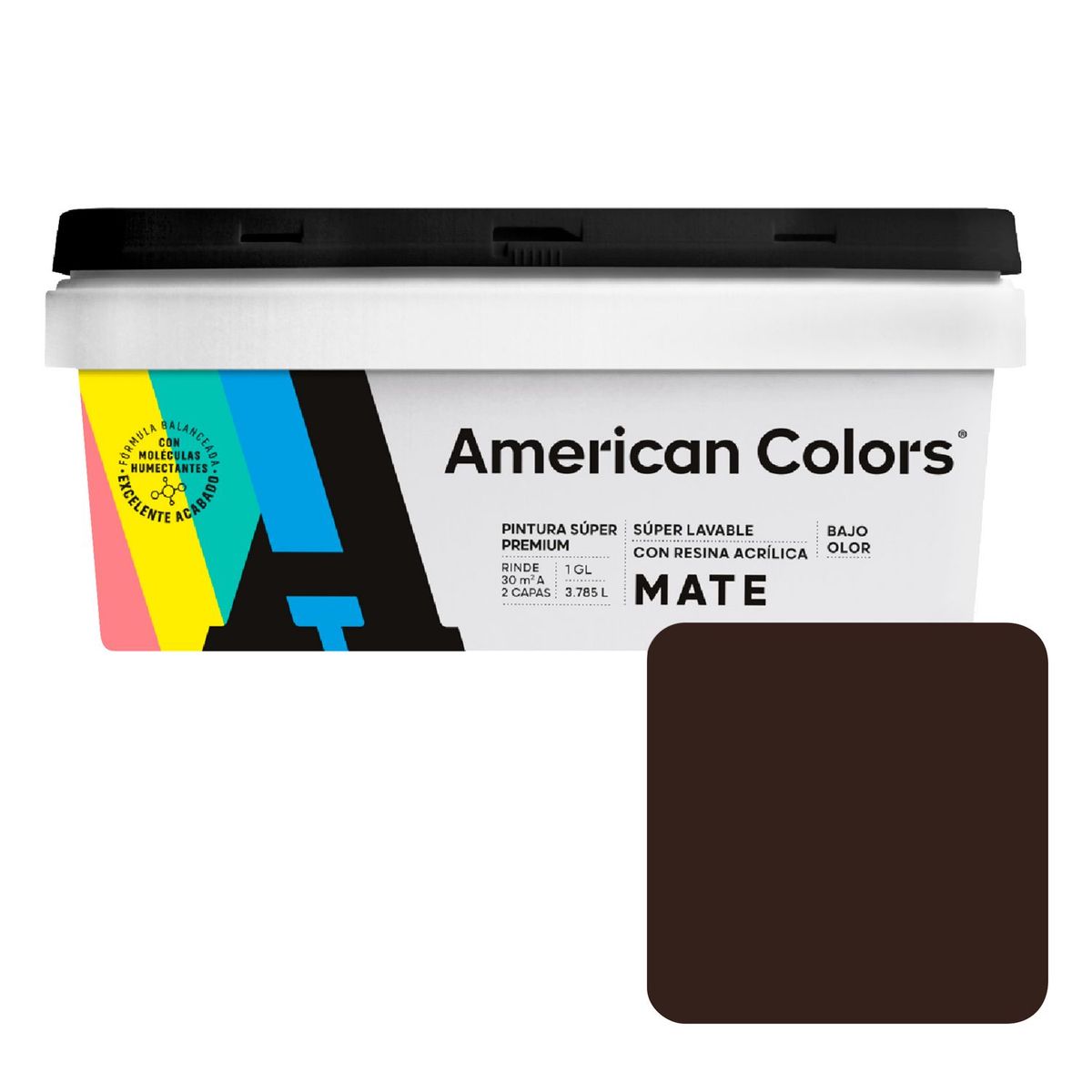 AMERICAN COLORS - Pintura American Colors Chocolate Magico 1GL
