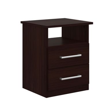 Velador 2 Cajones 42x36x51cm Caoba