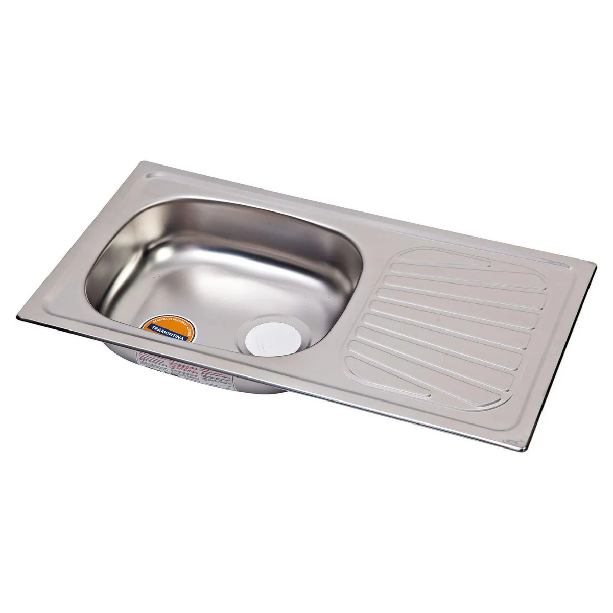 TRAMONTINA - Lavadero de Cocina Acero Inoxidable Tramontina 1 Poza con Escurridero Eco 78x43cm