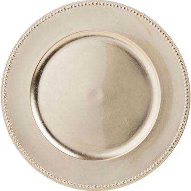 Plato Navidad Circular Dorado 33x33x1.8cm