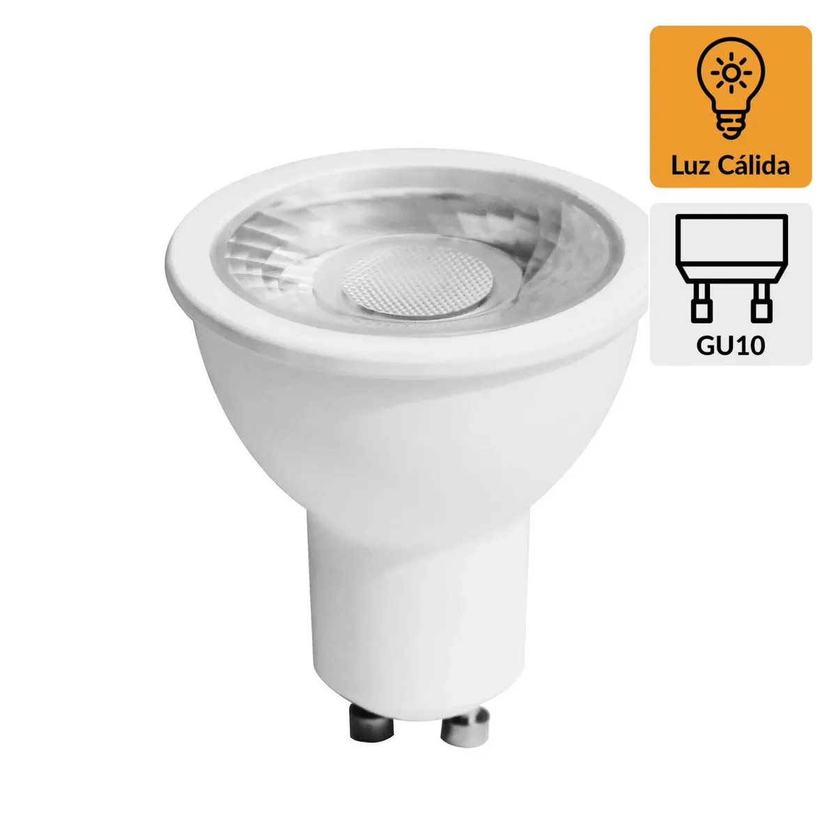 LIGHTECH - Foco Dicroico LED GU10 8W Luz Cálida