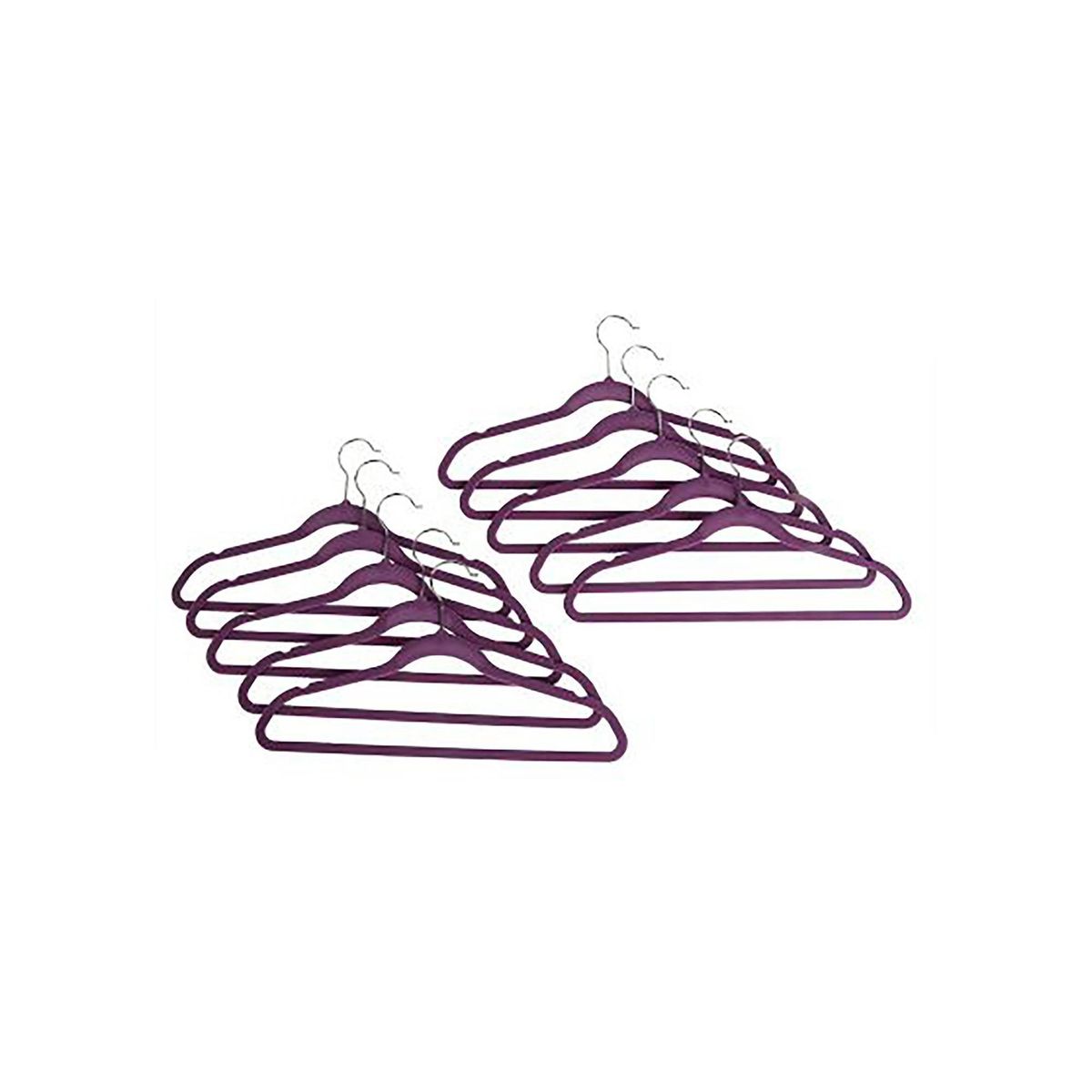 JUST HOME COLLECTION - Set x10 Colgadores de Ropa Gamuza Multicolor