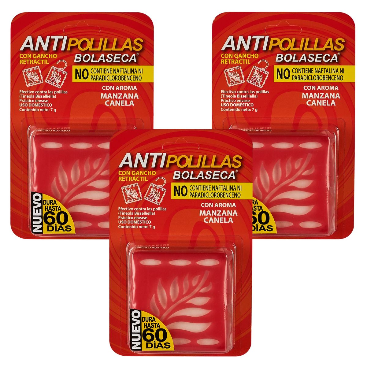 BOLASECA - Antipolilla Manzana y Canela 3 unid.
