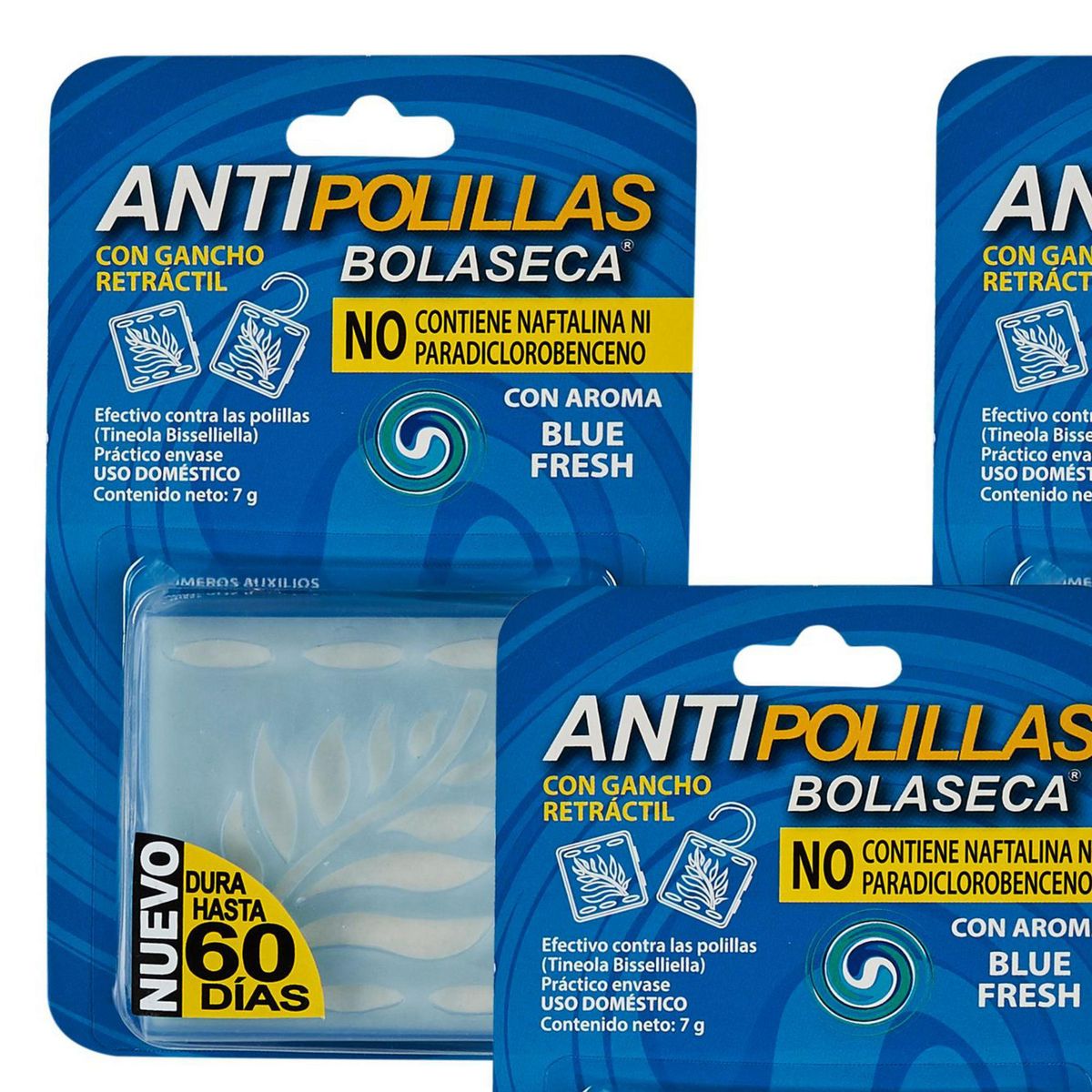 BOLASECA - Antipolilla Blue Fresh 3 unid.