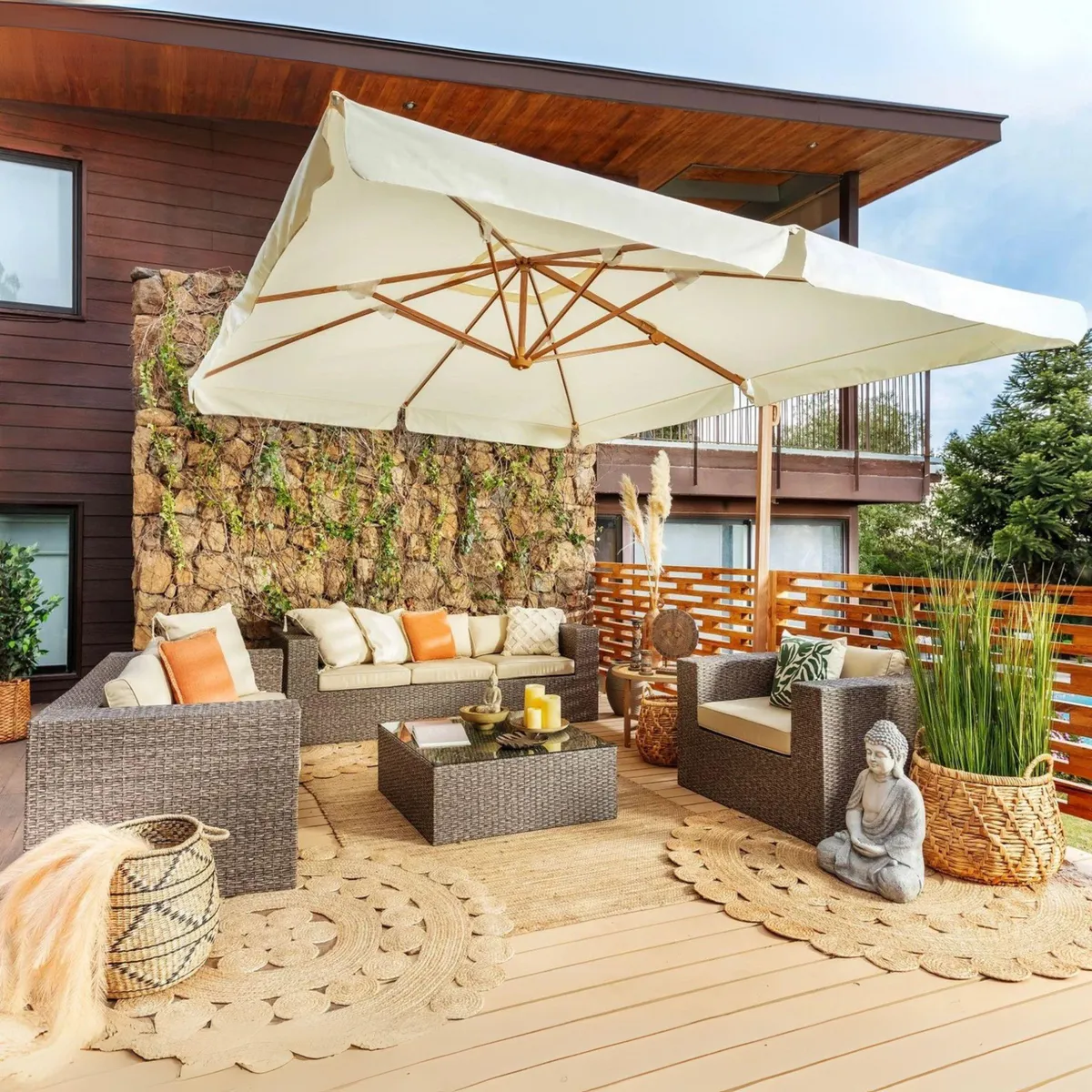 JUST HOME COLLECTION - Juego Living de Terraza 6 Personas San Lucas