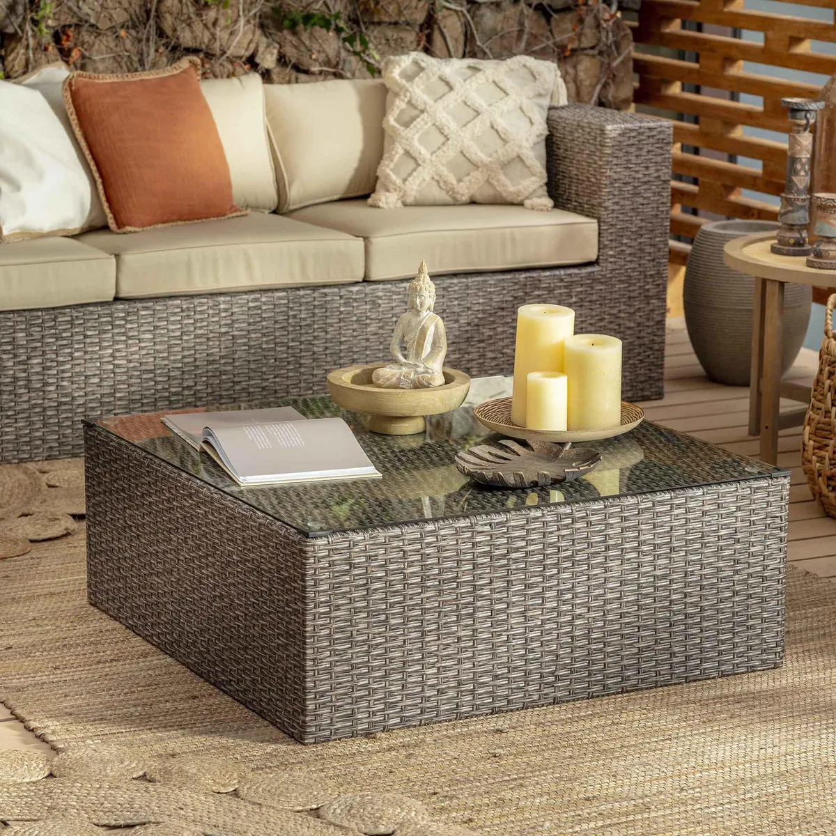 JUST HOME COLLECTION - Juego Living de Terraza 6 Personas San Lucas