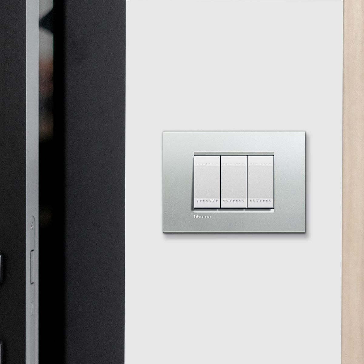 BTICINO - Placa Living Light Gris Plata