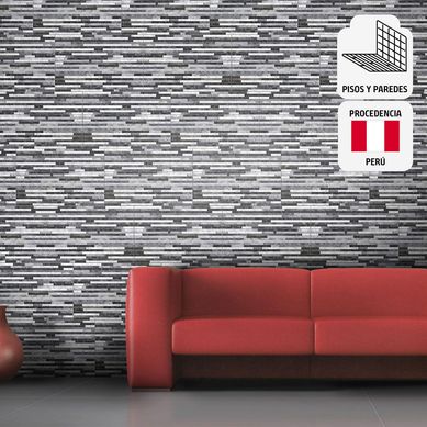 Fachaleta Harmory Gris 27x45cm 1.70m2 para piso o pared