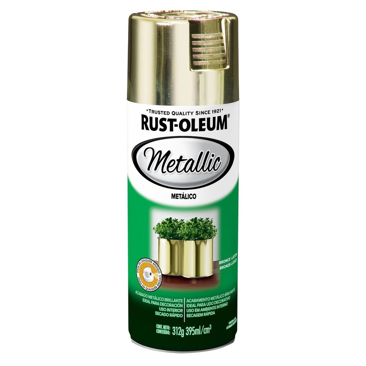 RUST OLEUM - Aerosol Metálico Latón Brillante 312 Gr.