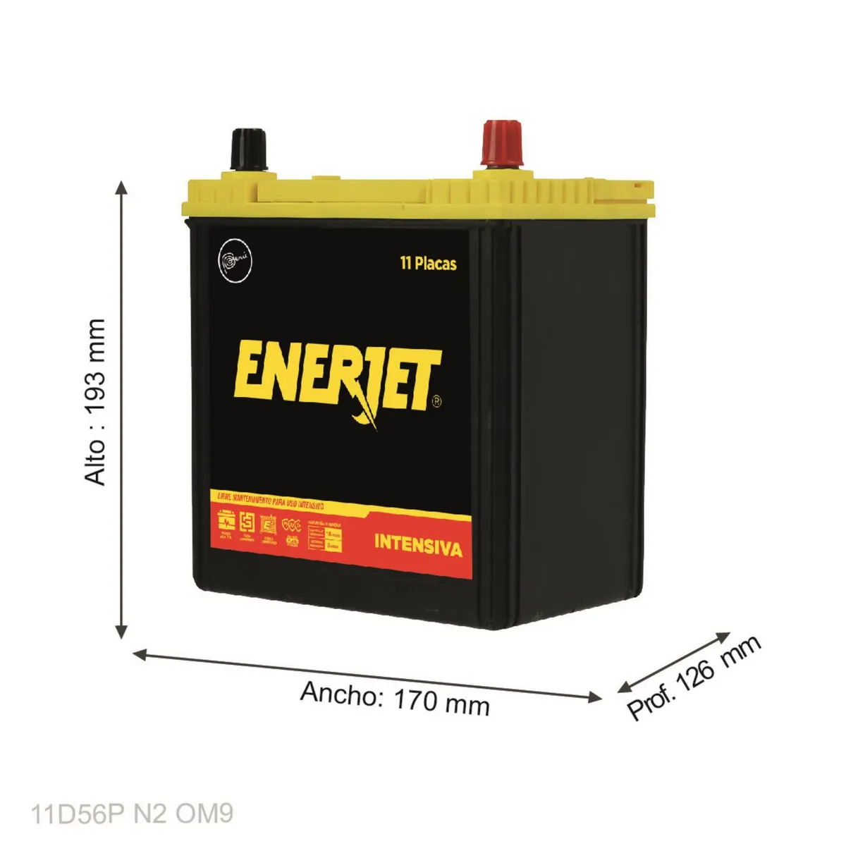 BATERIAS ENERJET - Batería para Auto Enerjet 11Placas 11D56