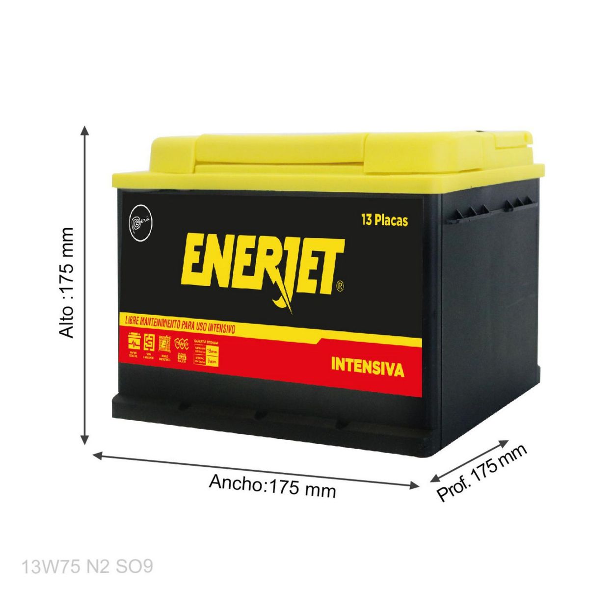 BATERIAS ENERJET - Batería para Camioneta Enerjet 13 Placas 13W75 N2