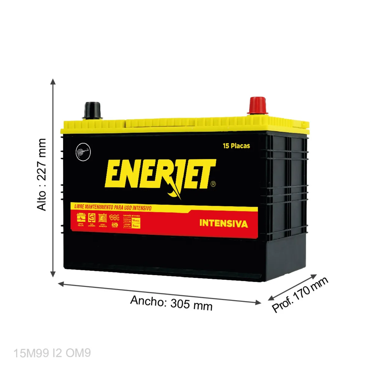BATERIAS ENERJET - Batería para Camioneta 15 Placas 15M99 N2