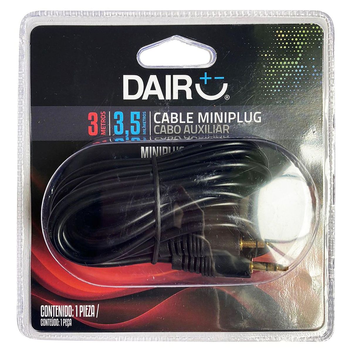 DAIRU - Cable para Audio 3.5mm 3 m Dairu Negro