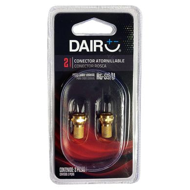 Conector Atornillable RG59 Dorado