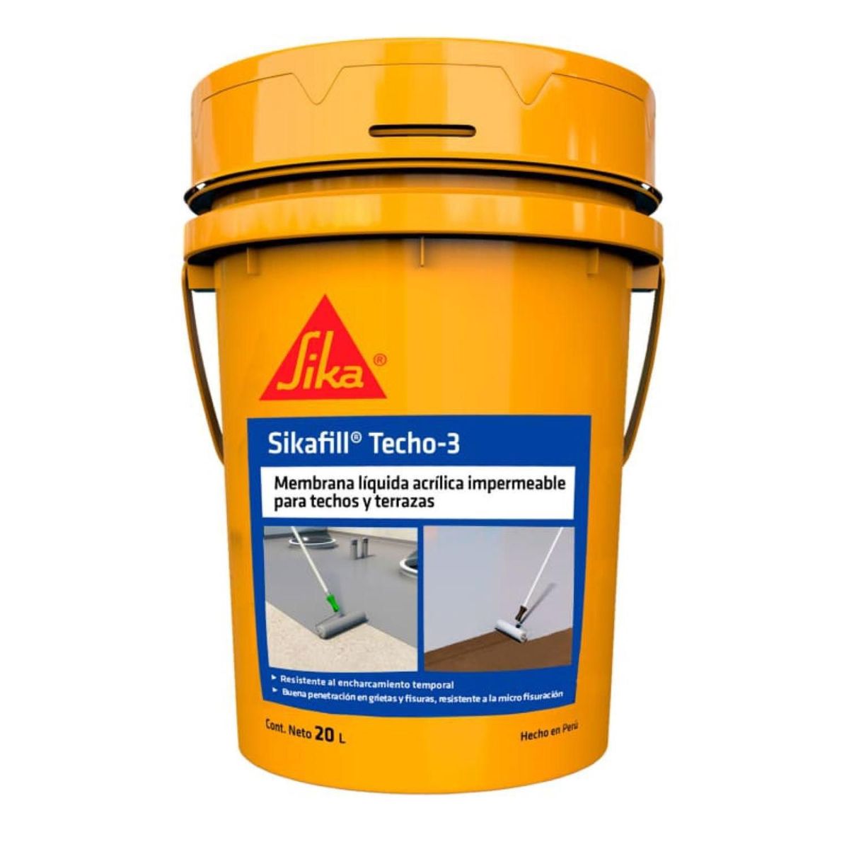 SIKA - Impermeabilizante de techos SikaFill Techo-3 Gris x 20 L