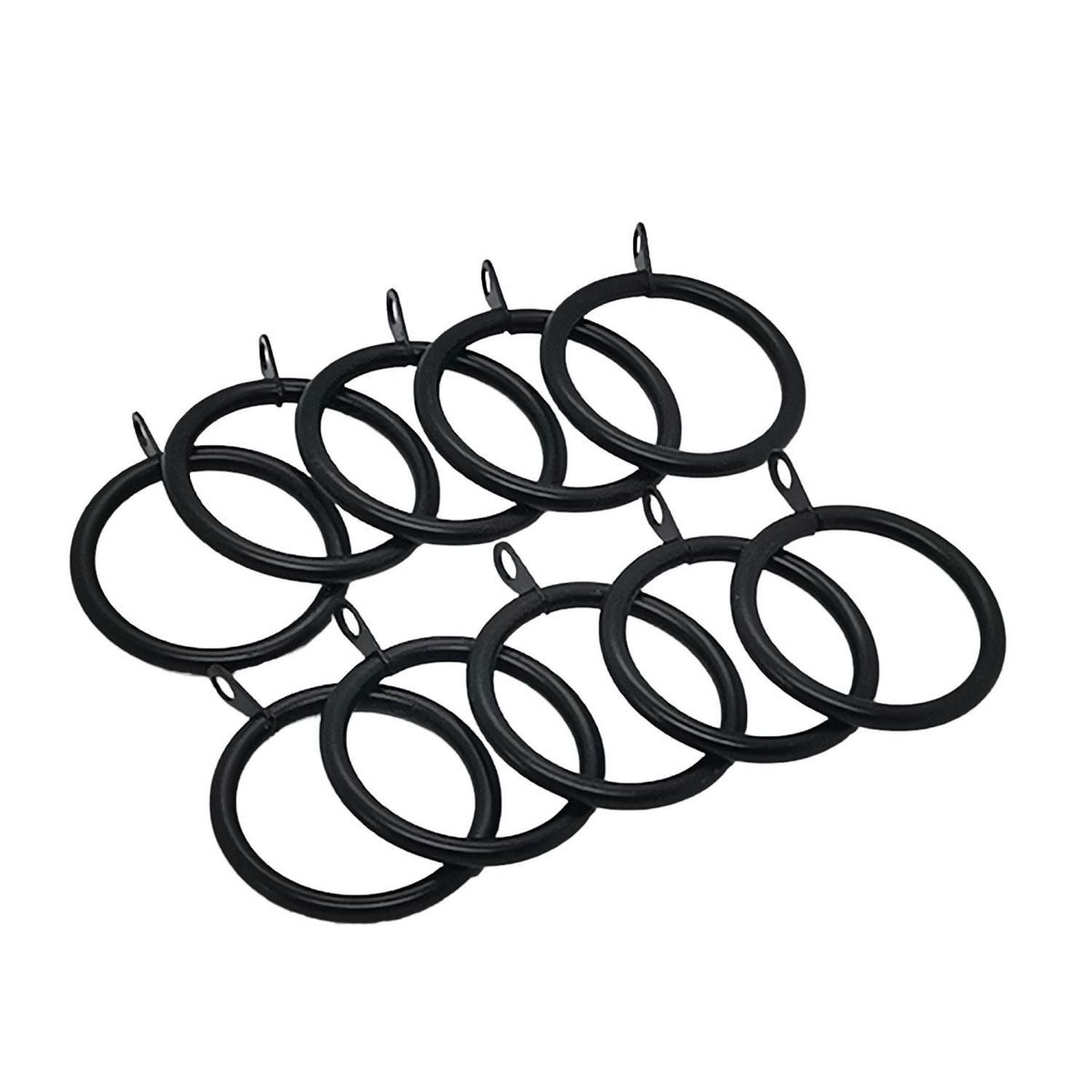 METALHSA - Set de 10 argollas fierro negro para barra 28mm