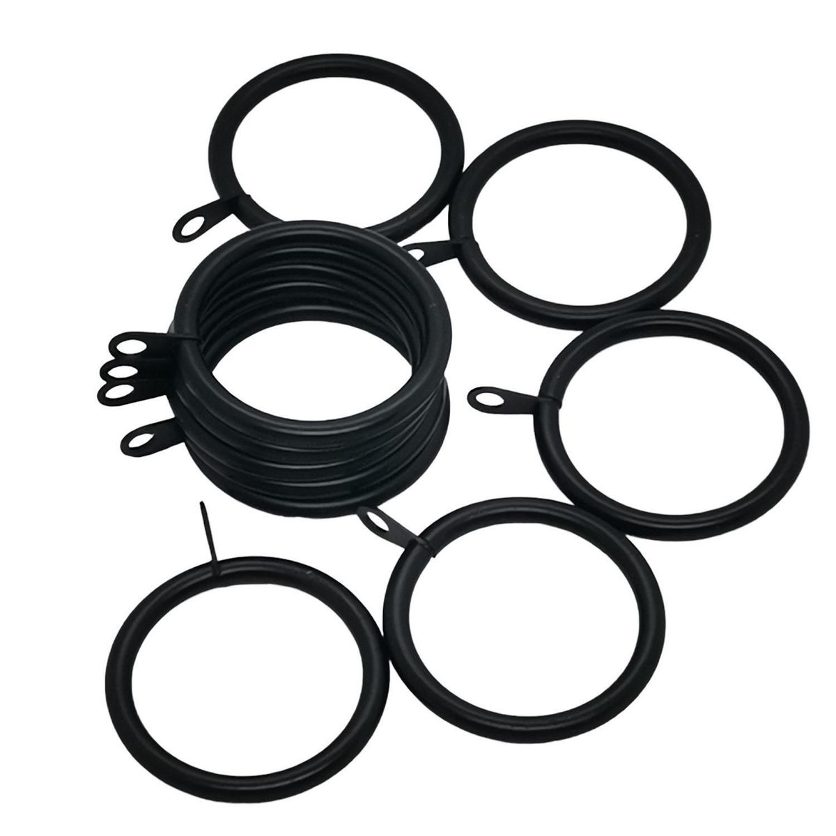 METALHSA - Set de 10 argollas fierro negro para barra 28mm