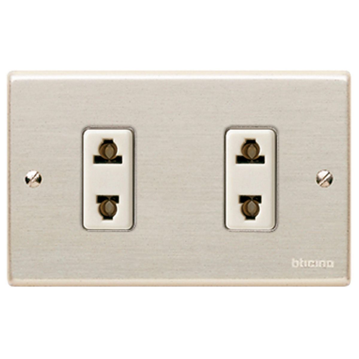 BTICINO - Tomacorriente Doble Magic Champagne