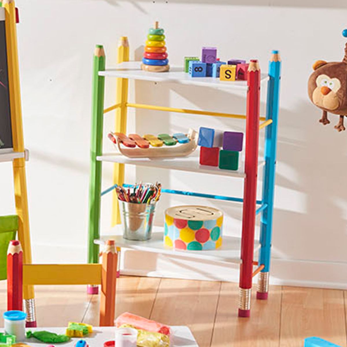 JUST HOME COLLECTION - Biblioteca infantil de 3 repisas