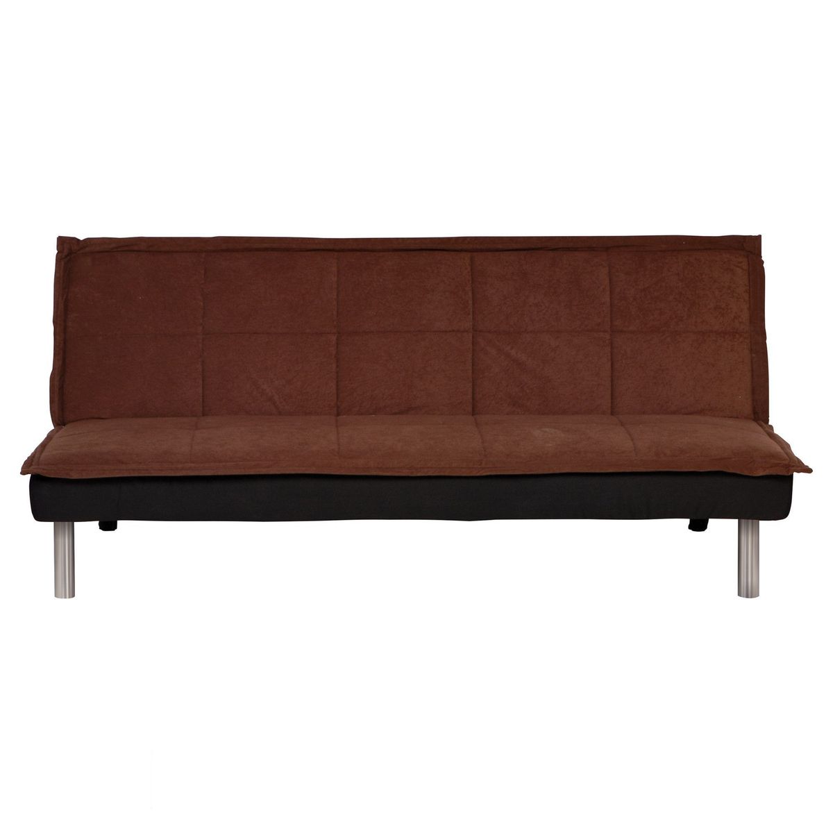 JUST HOME COLLECTION - Sofá Cama Futón 3 Cuerpos Versalles Chocolate