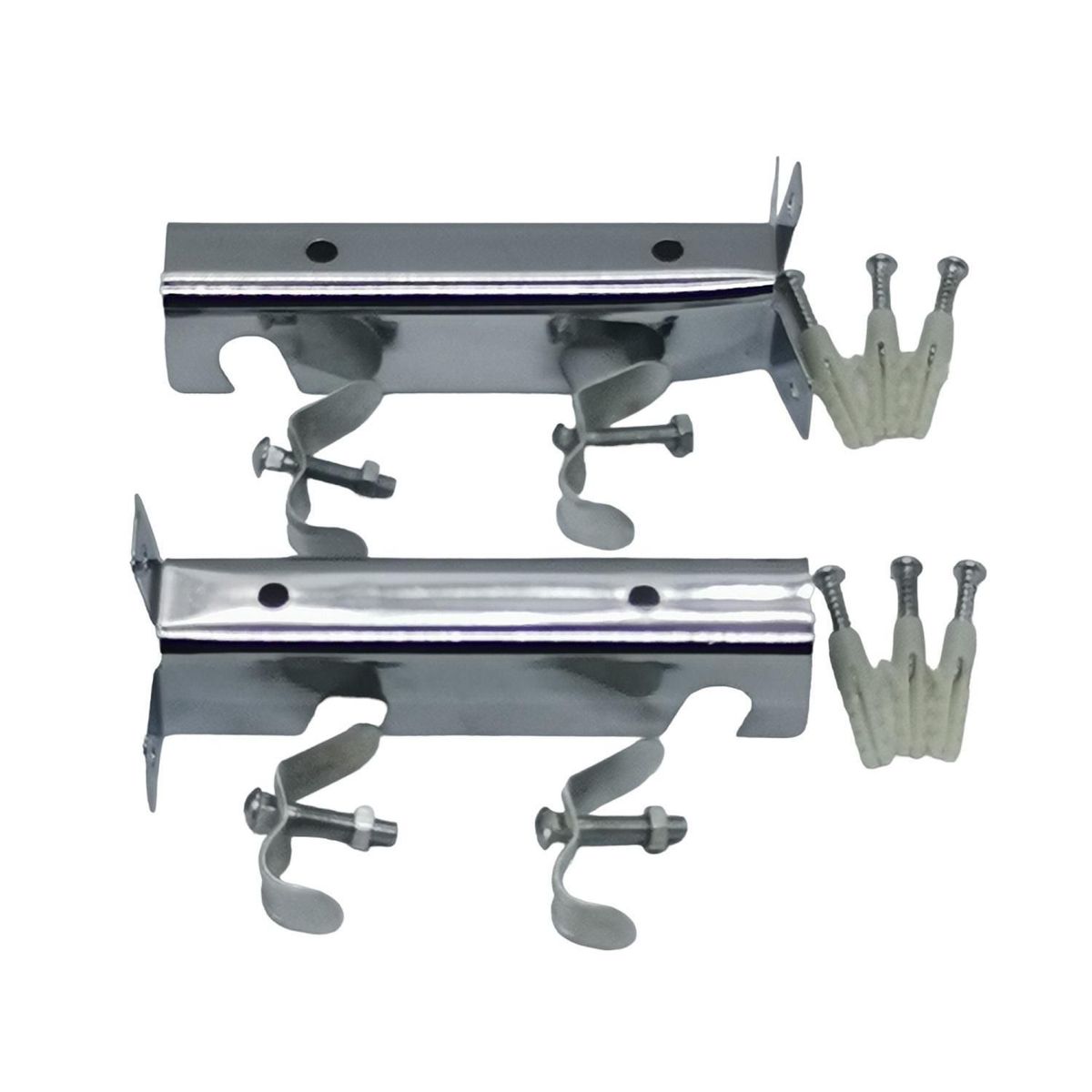 METALHSA - Soporte doble Muro cromado 12mm (2un)