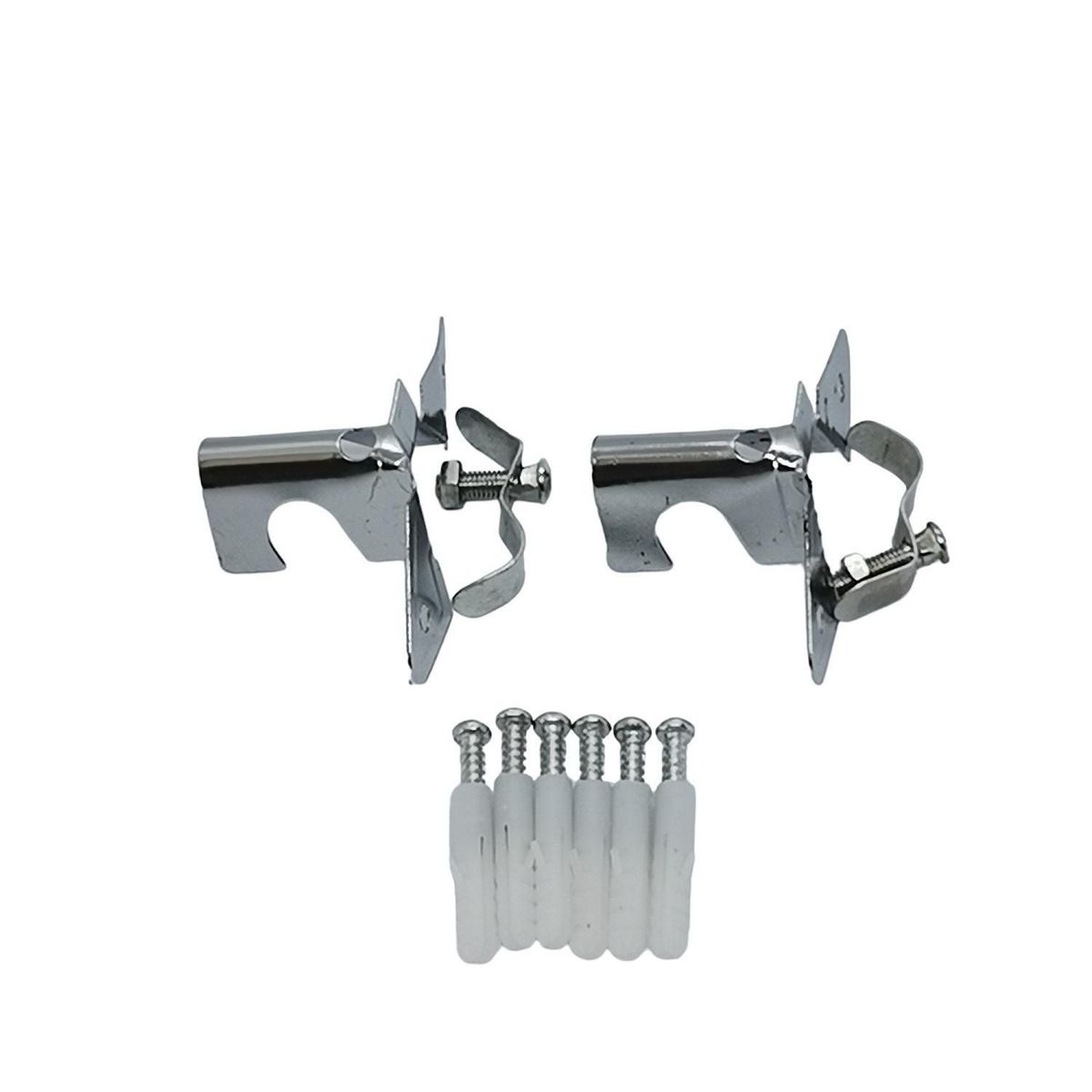 METALHSA - Soporte simple Techo cromado 12mm (2un)