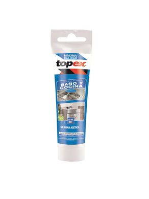 Silicona blanca Topex baos y cocinas 82 ml