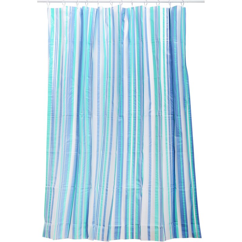 JUST HOME COLLECTION - Cortina blue stripes 178x180cm
