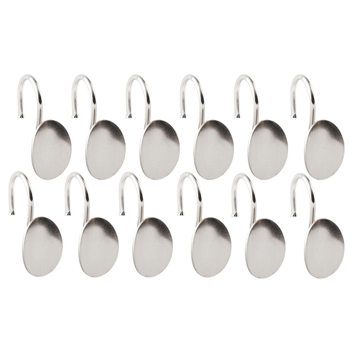 JUST HOME COLLECTION - Ganchos para Baño Redondos de Acero Setx12