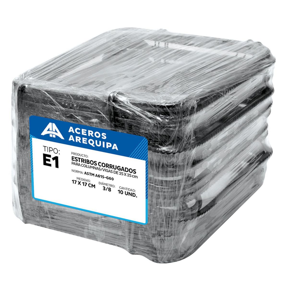 ACEROS AREQUIPA - Estribos 3/8" x 17 x 17 cm