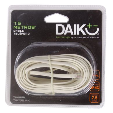 Cable Telfono Plano 7.5 m