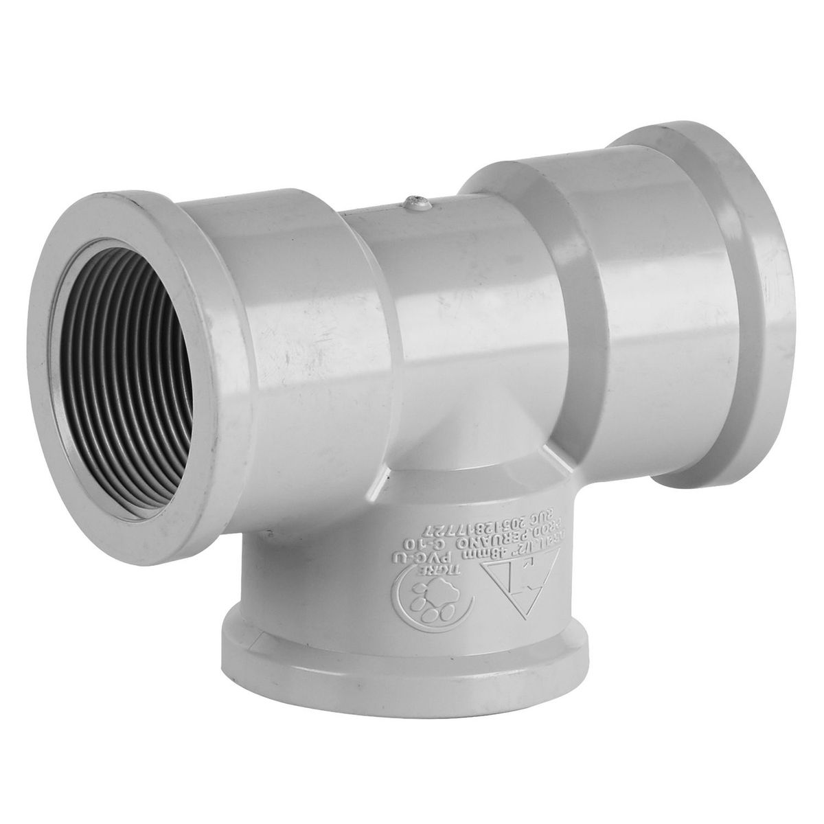 MATUSITA TIGRE - Tee 1 1/2" PVC con rosca Agua Fría Matusita