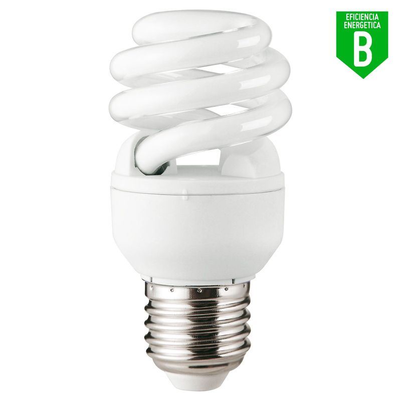 DAIRU - Foco Ahorrador Espiral 12W E27 Luz Amarilla