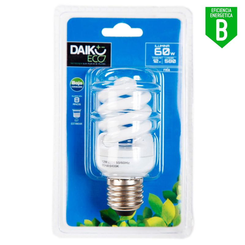 DAIRU - Foco espiral 12w E27 luz blanca